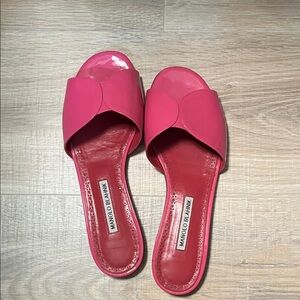 Manolo Blahnik Vibrant Pink Sandals